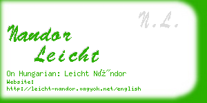 nandor leicht business card